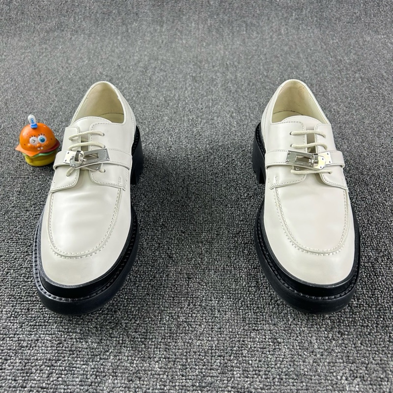 Hermes愛馬仕白色樂福鞋 尺碼38.5-2