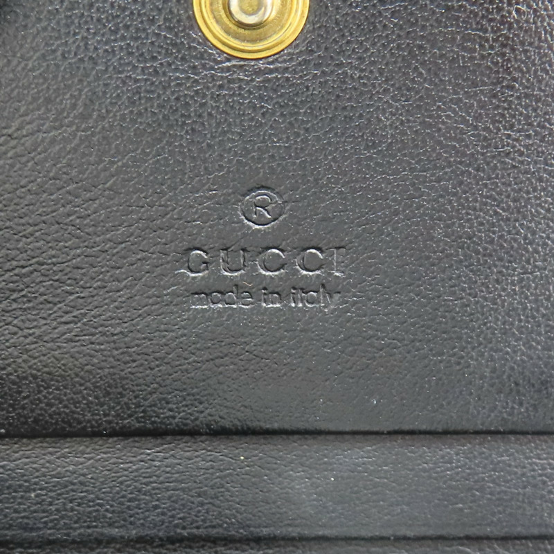 黑色 GG Marmont 牛皮 Double G Mini 扣式短夾【GUCCI 古馳】 466492-7