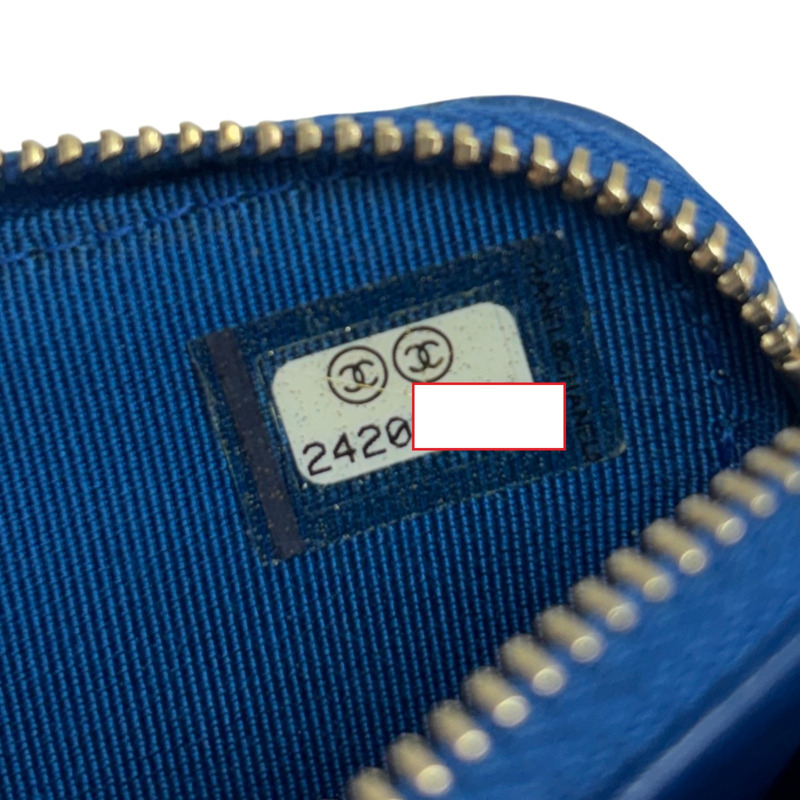 藍色 菱格紋 羊皮 Small Clutch With Chain 肩背包 無卡【CHANEL 香奈兒】 A82527-7