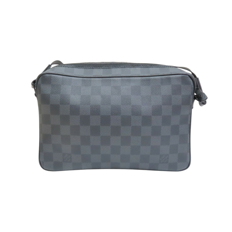 灰色 棋盤格帆布 Utility Messenger 肩背包【LOUIS VUITTON LV 路易威登】 N40280-1