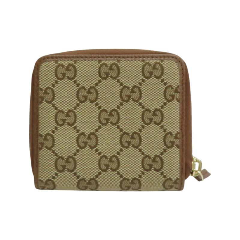 棕色 GG 帆布 兩折錢包【GUCCI 古馳】 346056-1