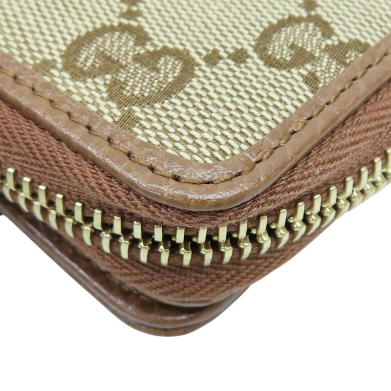 棕色 GG 帆布 兩折錢包【GUCCI 古馳】 346056-10