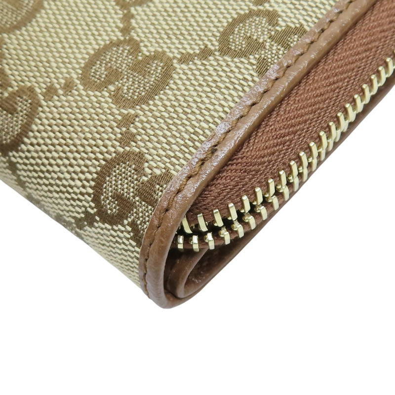 棕色 GG 帆布 兩折錢包【GUCCI 古馳】 346056-12