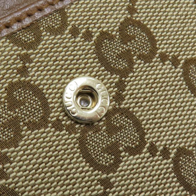 棕色 GG 帆布 兩折錢包【GUCCI 古馳】 346056-14