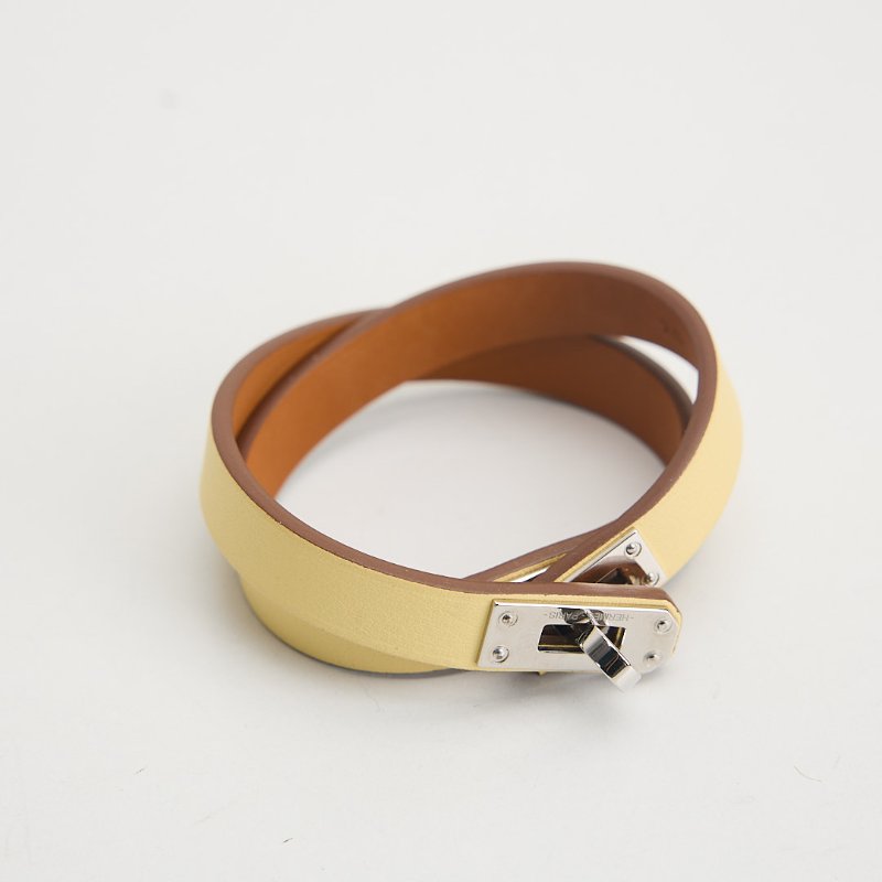 二手Hermès Kelly Double Tour 手環/小雞黃-4