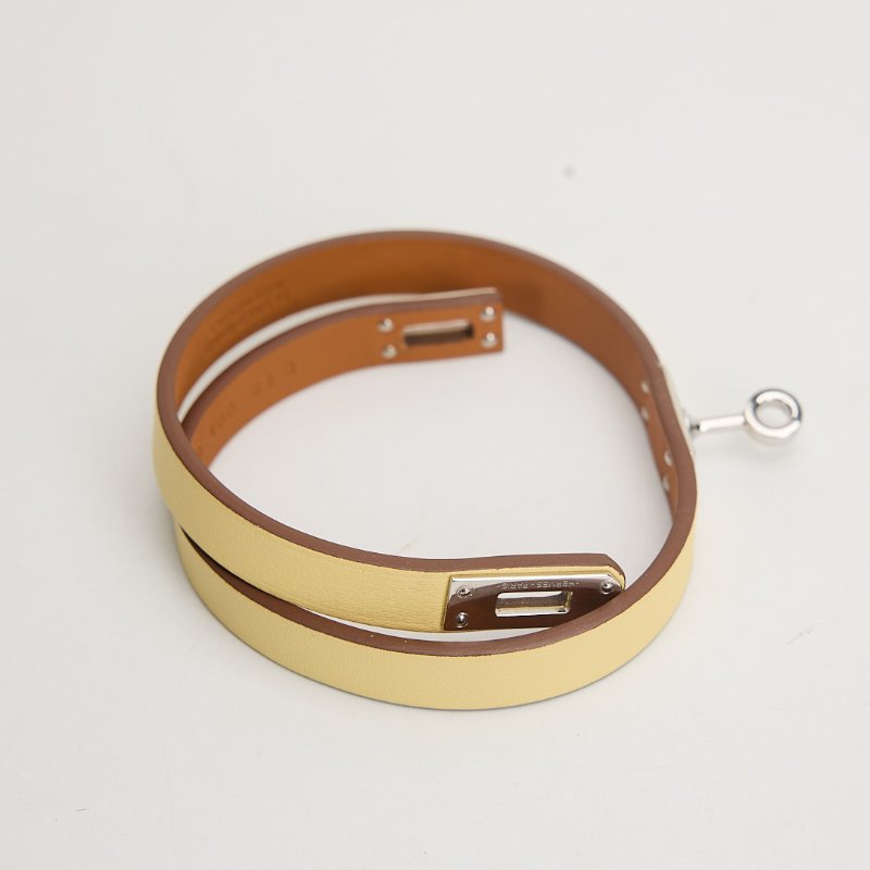 二手Hermès Kelly Double Tour 手環/小雞黃-5