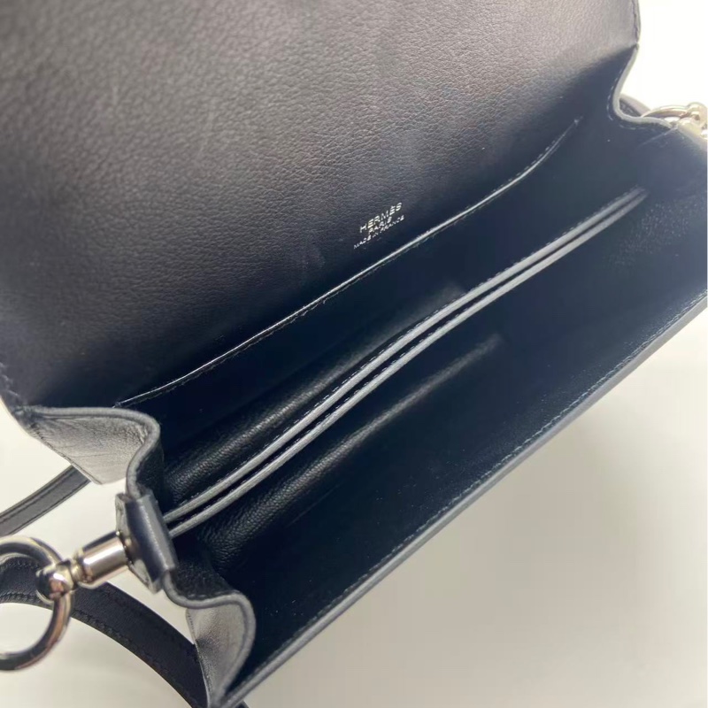 二手Hermes愛馬仕roulis黑銀el皮Y刻，包身有划痕，邊角有磨損，五金有划痕-3