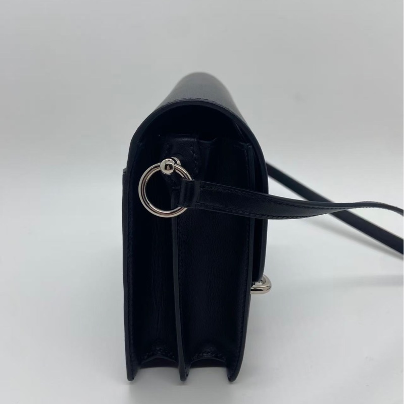 二手Hermes愛馬仕roulis黑銀el皮Y刻，包身有划痕，邊角有磨損，五金有划痕-4