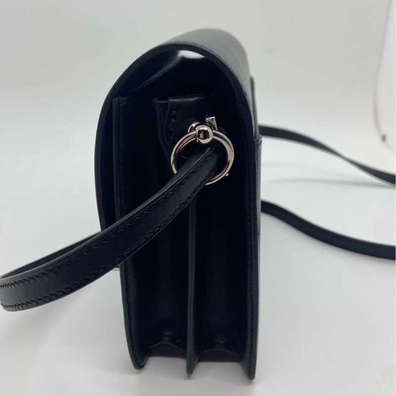 二手Hermes愛馬仕roulis黑銀el皮Y刻，包身有划痕，邊角有磨損，五金有划痕-5