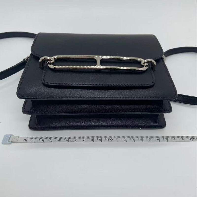 二手Hermes愛馬仕roulis黑銀el皮Y刻，包身有划痕，邊角有磨損，五金有划痕-10