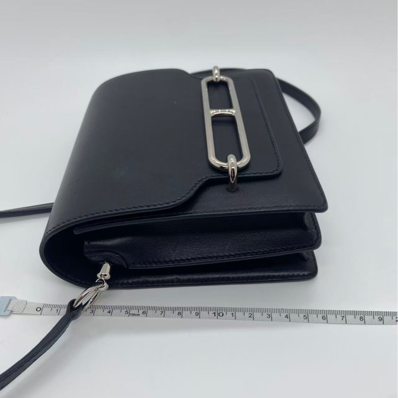 二手Hermes愛馬仕roulis黑銀el皮Y刻，包身有划痕，邊角有磨損，五金有划痕-11
