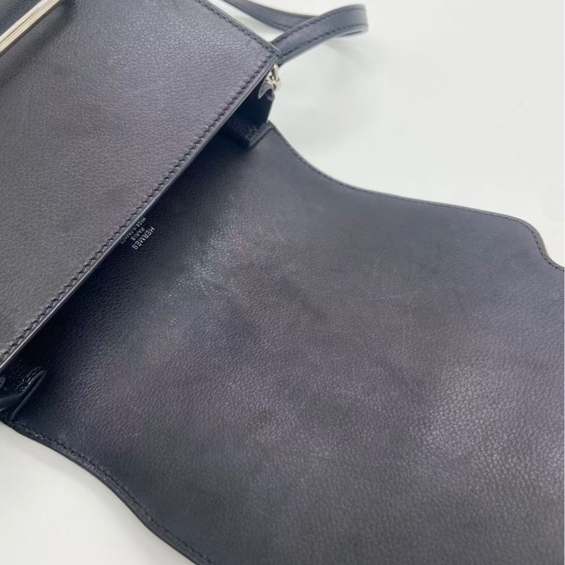 二手Hermes愛馬仕roulis黑銀el皮Y刻，包身有划痕，邊角有磨損，五金有划痕-12