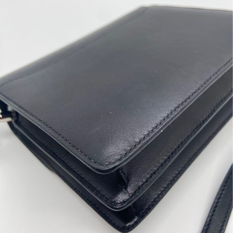 二手Hermes愛馬仕roulis黑銀el皮Y刻，包身有划痕，邊角有磨損，五金有划痕-15