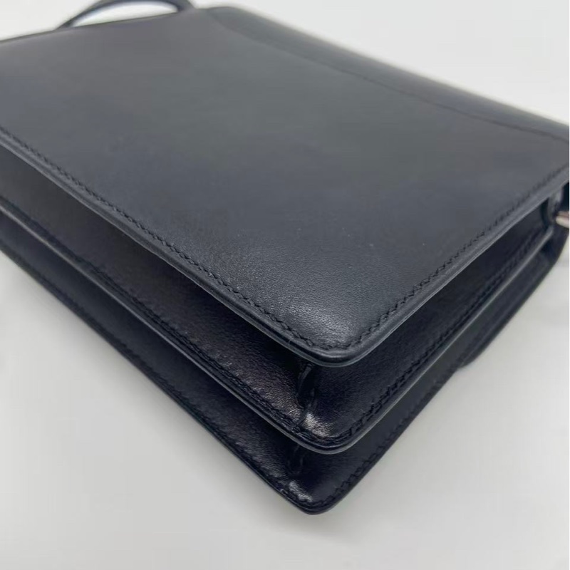 二手Hermes愛馬仕roulis黑銀el皮Y刻，包身有划痕，邊角有磨損，五金有划痕-16