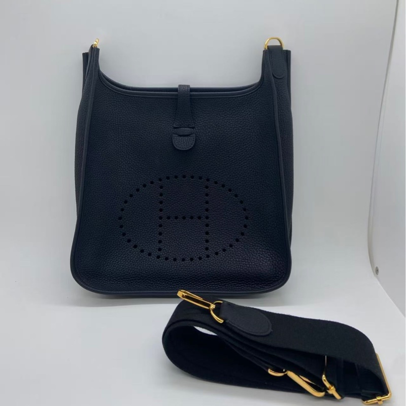 Hermes Evelyne29 黑金tc皮d刻，配件肩帶塵袋-2