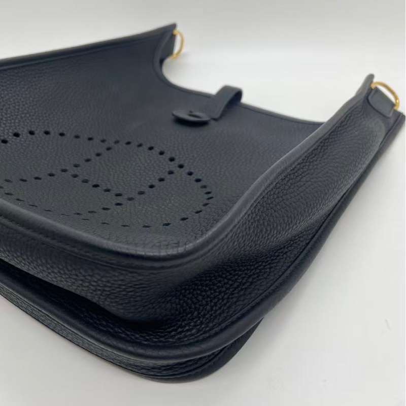 Hermes Evelyne29 黑金tc皮d刻，配件肩帶塵袋-4