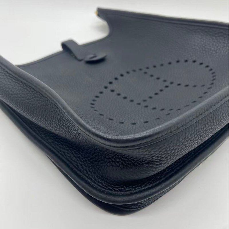 Hermes Evelyne29 黑金tc皮d刻，配件肩帶塵袋-5