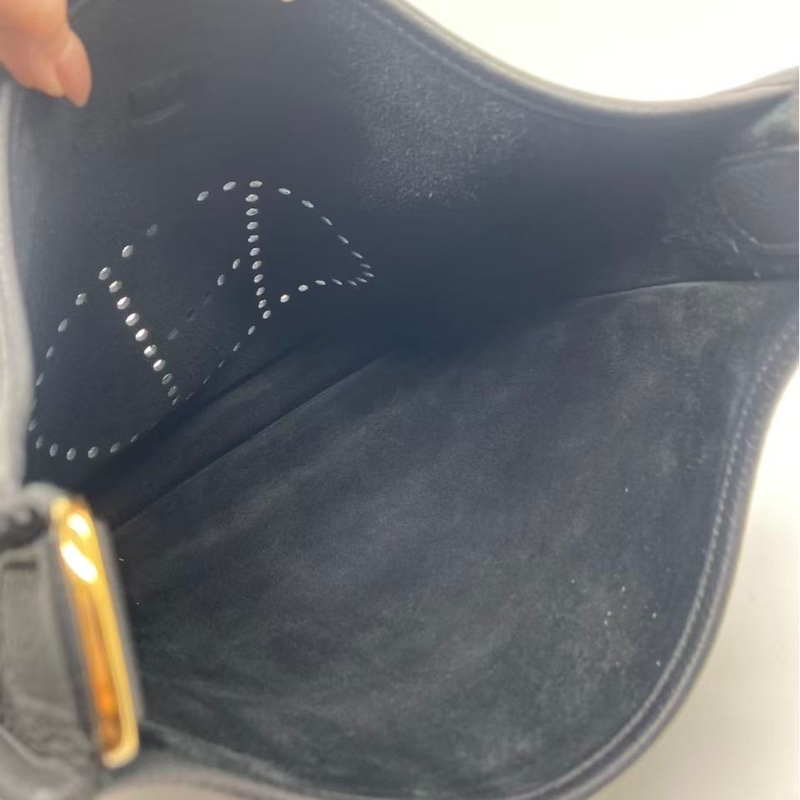 Hermes Evelyne29 黑金tc皮d刻，配件肩帶塵袋-8