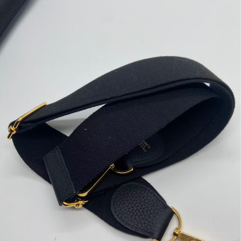 Hermes Evelyne29 黑金tc皮d刻，配件肩帶塵袋-10