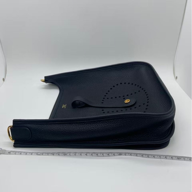 Hermes Evelyne29 黑金tc皮d刻，配件肩帶塵袋-11