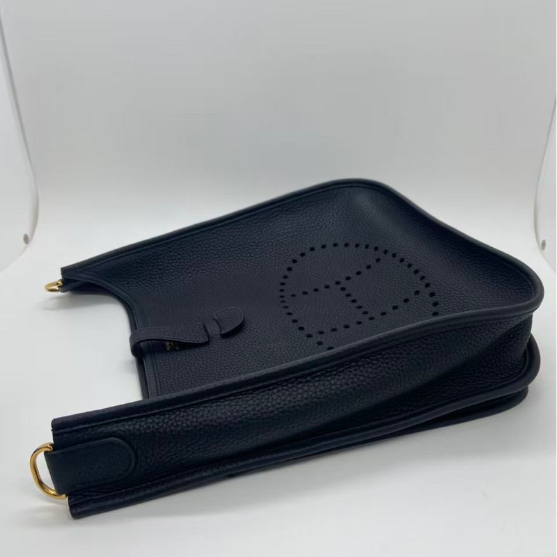 Hermes Evelyne29 黑金tc皮d刻，配件肩帶塵袋-15