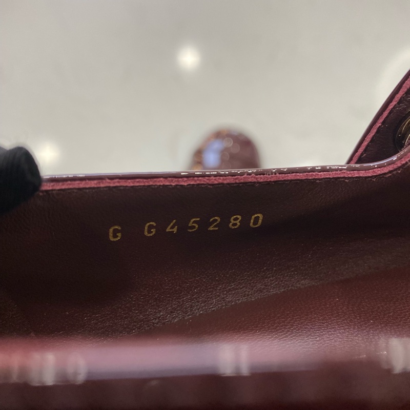 閒置新 未使用Chanel/香奈兒酒紅色漆皮瑪麗珍36.5碼 配件包裝盒 塵袋-8