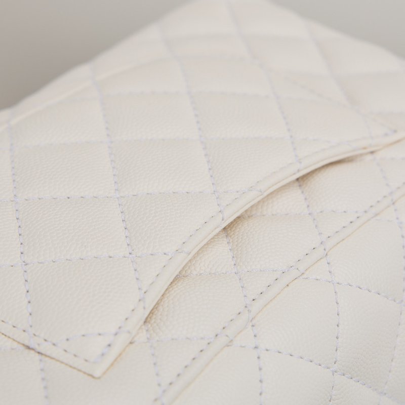 二手Chanel Coco handle 24小號白金牛皮 芯片款-6