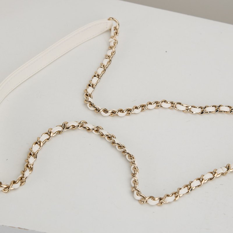 二手Chanel Coco handle 24小號白金牛皮 芯片款-16