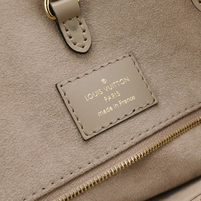 Louis Vuitton(LV)Onthego中型牛皮老花壓花單肩包晶片款-7