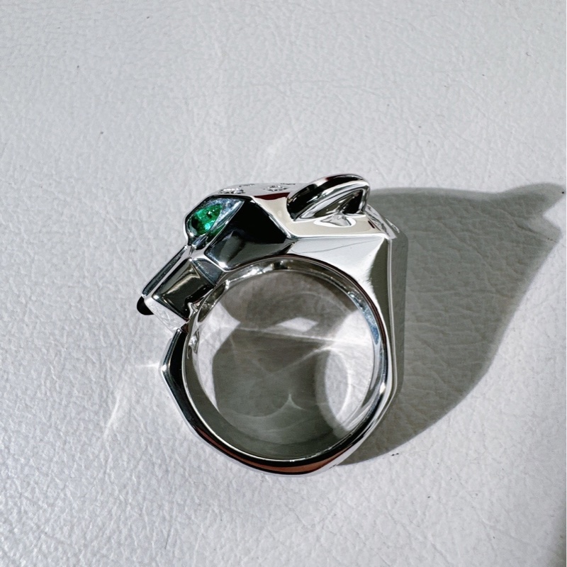Cartier 卡地亞 panthers 獵豹戒指，腦袋滿天星喔，停產絕版了，尺寸 54 號，2006 年購入-4