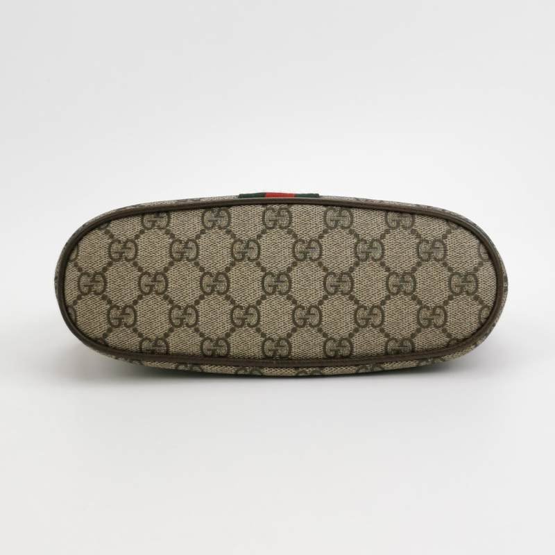 Gucci Ophidia小號牛皮GG老花條紋雙G手拿包-4