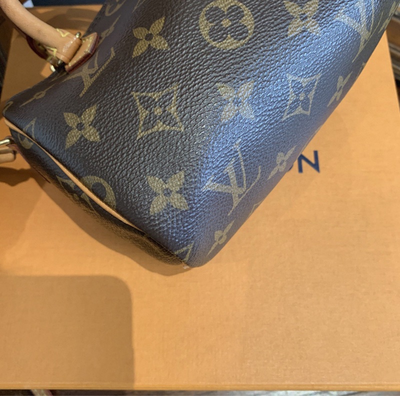 【大全套有購證❗️95新✨】LV Nano Speedy 經典老花枕頭包 棕色-2