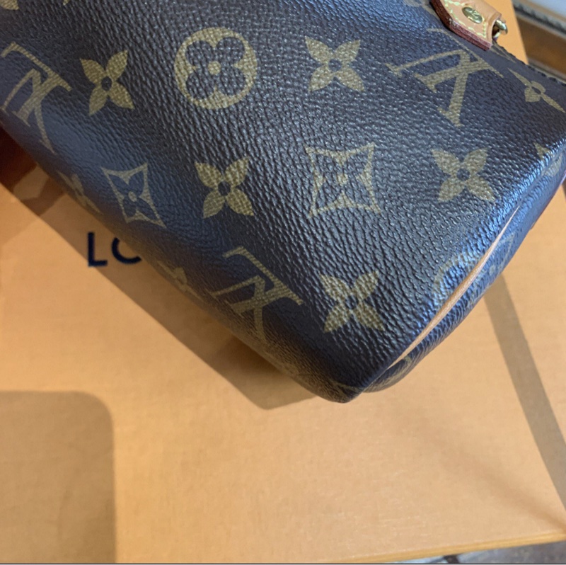 【大全套有購證❗️95新✨】LV Nano Speedy 經典老花枕頭包 棕色-3
