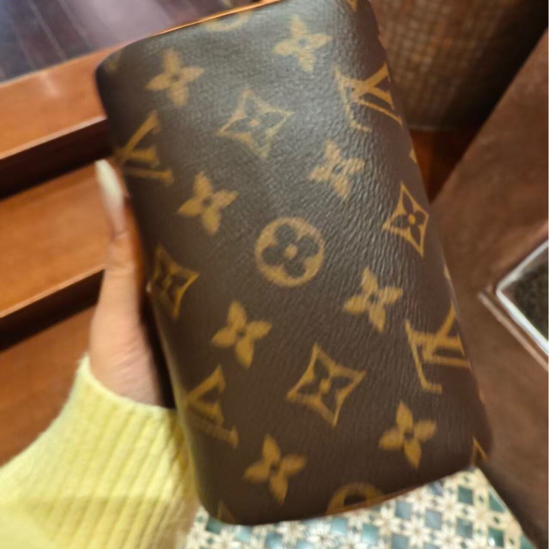 【大全套有購證❗️95新✨】LV Nano Speedy 經典老花枕頭包 棕色-9