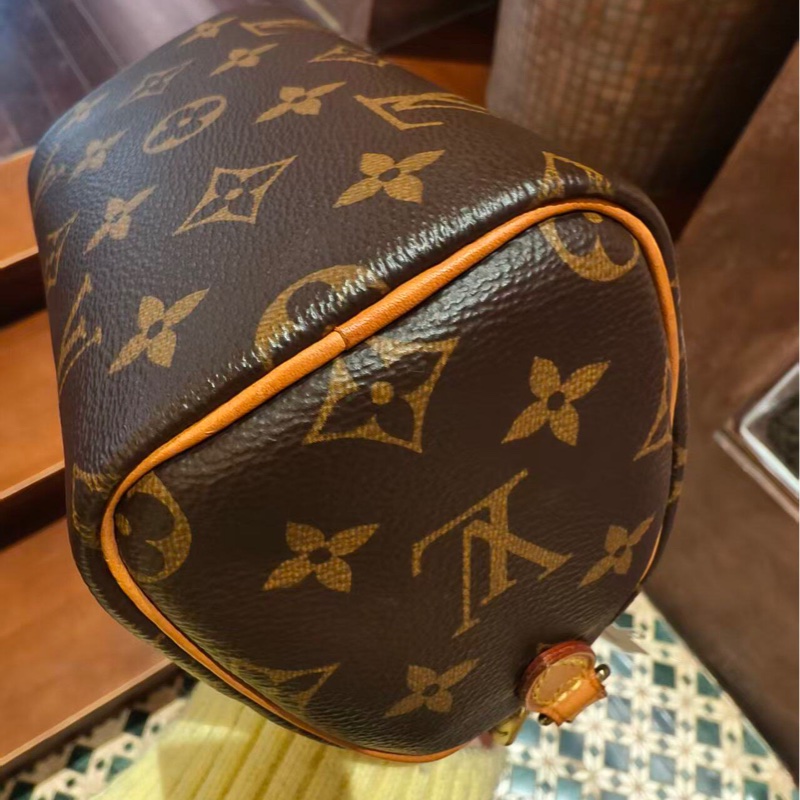 【大全套有購證❗️95新✨】LV Nano Speedy 經典老花枕頭包 棕色-11