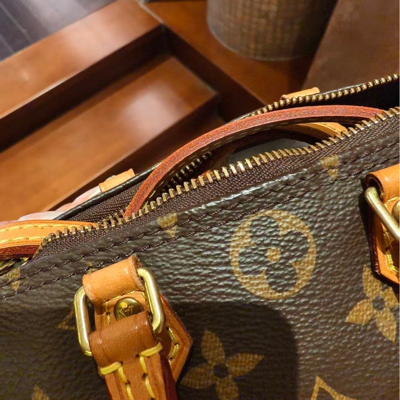 【大全套有購證❗️95新✨】LV Nano Speedy 經典老花枕頭包 棕色-14