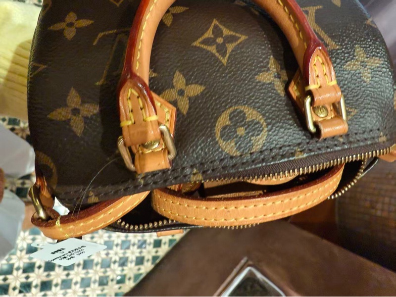 【大全套有購證❗️95新✨】LV Nano Speedy 經典老花枕頭包 棕色-15