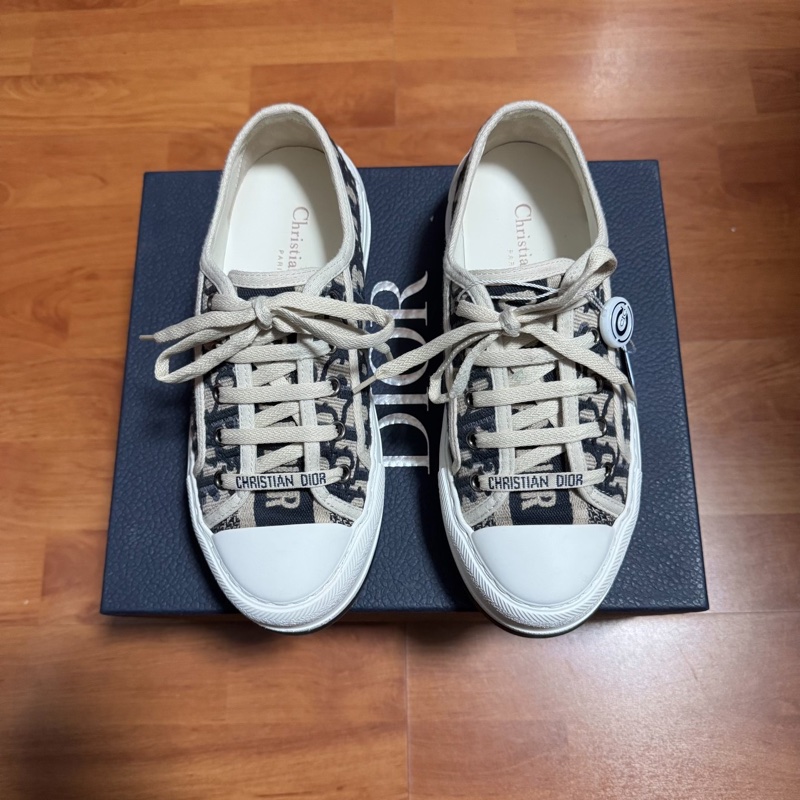 Dior新款厚底鞋迪奧CD印花Walk'n'Oblique米色 36碼-2
