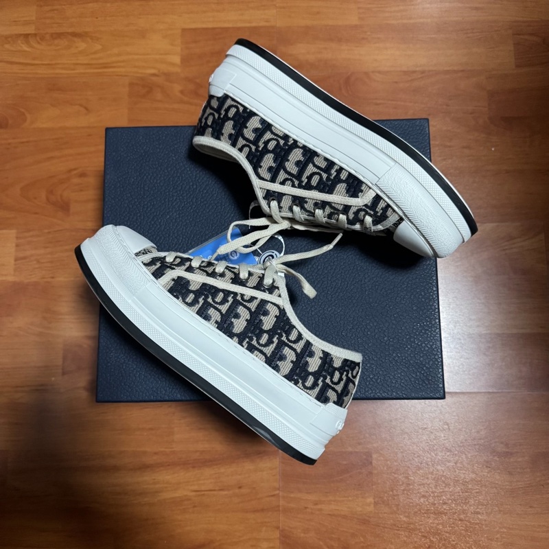 Dior新款厚底鞋迪奧CD印花Walk'n'Oblique米色 36碼-7