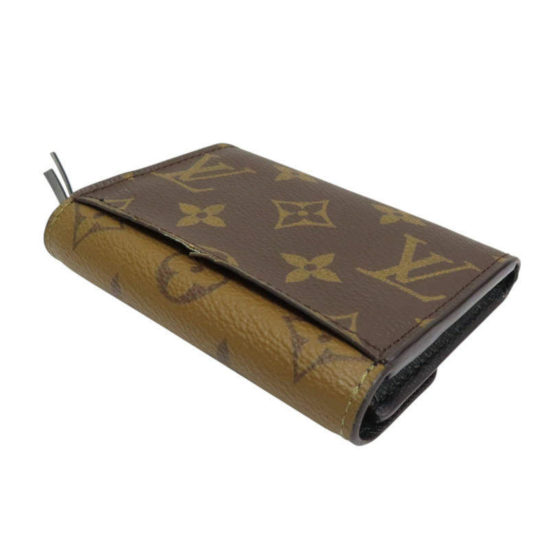 棕色 原花 Reverse帆布 Rosalie 零錢包 短夾【LOUIS VUITTON LV 路易威登】 M82333-3