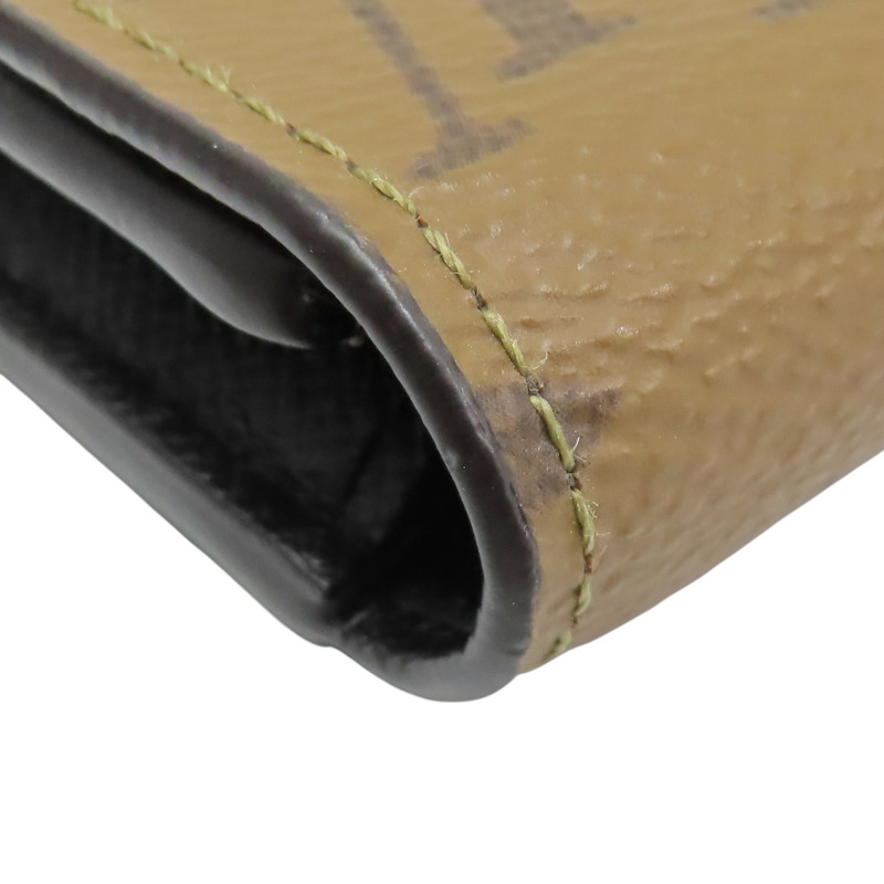 棕色 原花 Reverse帆布 Rosalie 零錢包 短夾【LOUIS VUITTON LV 路易威登】 M82333-9