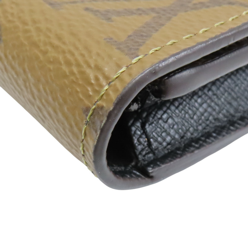 棕色 原花 Reverse帆布 Rosalie 零錢包 短夾【LOUIS VUITTON LV 路易威登】 M82333-10