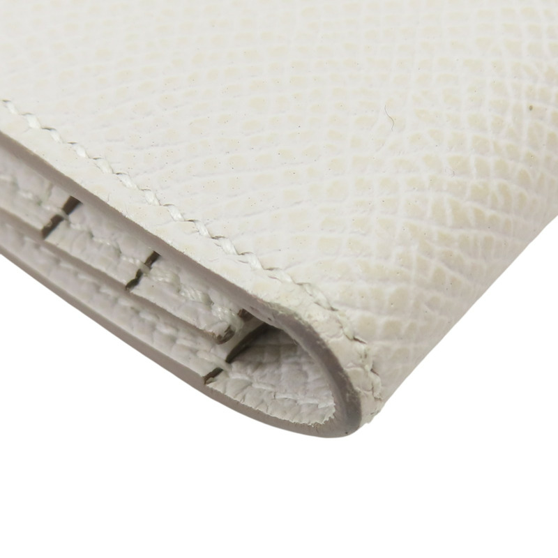 奶昔白 Epsom 牛皮 Bearn 二折長夾 W刻 金扣【HERMES 愛馬仕】 H039785CK-12