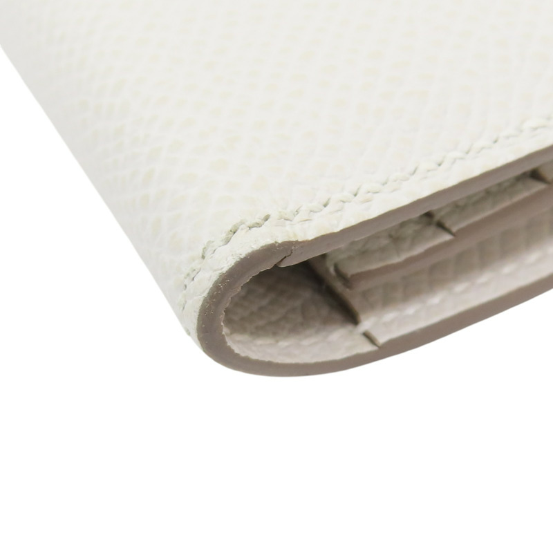 奶昔白 Epsom 牛皮 Bearn 二折長夾 W刻 金扣【HERMES 愛馬仕】 H039785CK-13