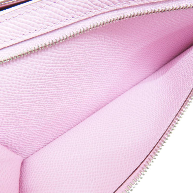 錦葵粉 Epsom牛皮 Bearn 長夾 U刻 銀釦【HERMES 愛馬仕】 H039785CK-6