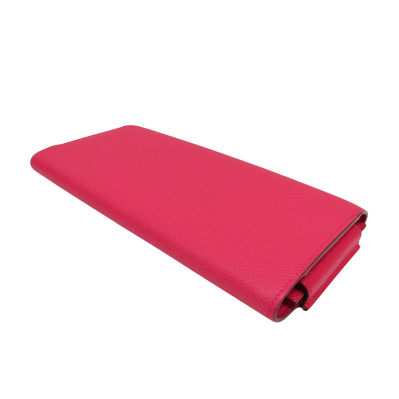 粉色 Epsom牛皮 Passant 子母長夾 C刻 銀扣【HERMES 愛馬仕】 H073585CA-3