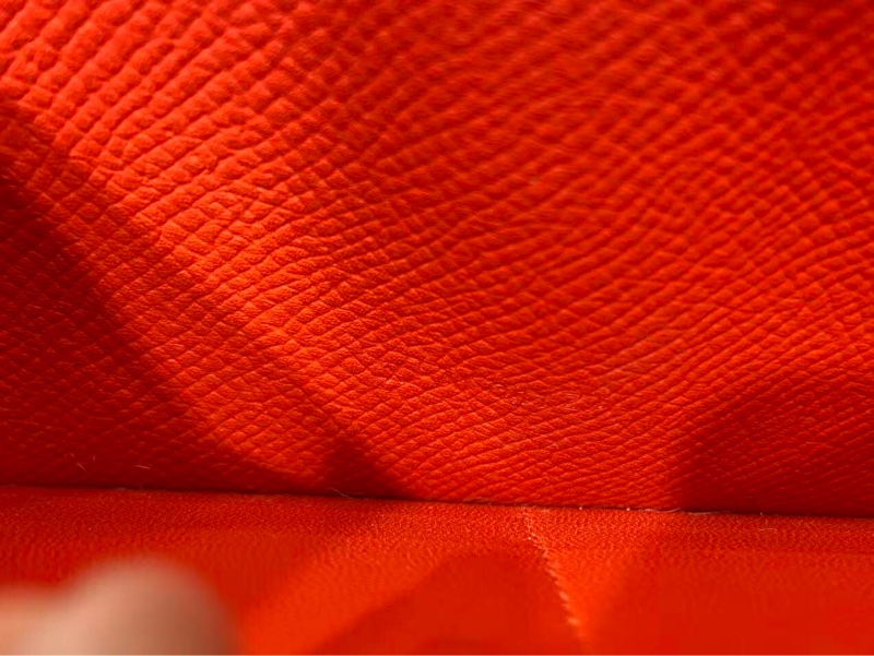 二手Hermes愛馬仕Kelly紅色錢包epsom皮金扣x刻,配件盒子羊毛氈-12