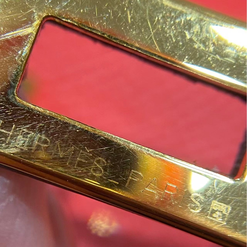 二手Hermes愛馬仕Kelly紅色錢包epsom皮金扣x刻,配件盒子羊毛氈-14