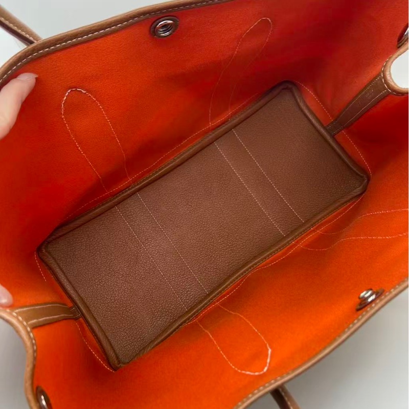 二手Hermes愛馬仕gardenparty 36彩色條紋限量款花園包，正常使用痕跡如圖，Q刻，配件塵袋-7