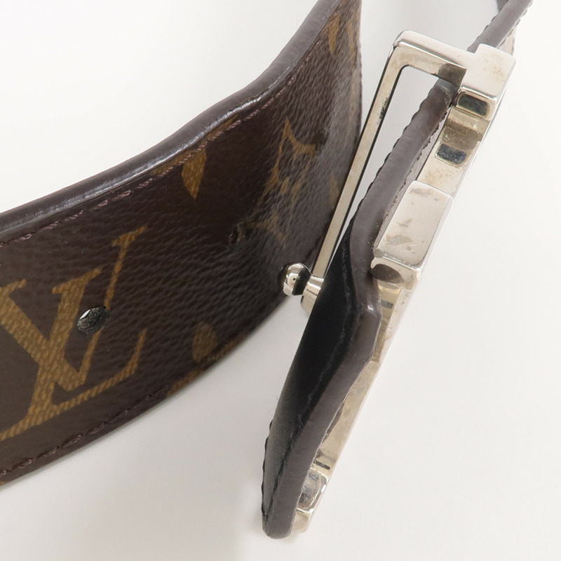 LOUIS VUITTON Monogram Belt銀扣皮帶-5